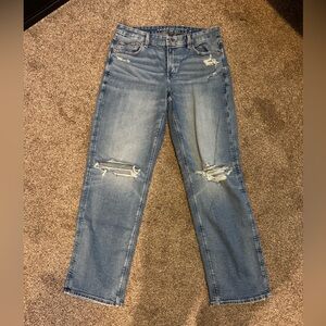 American Eagle Curvy Straight Distressed Jean
